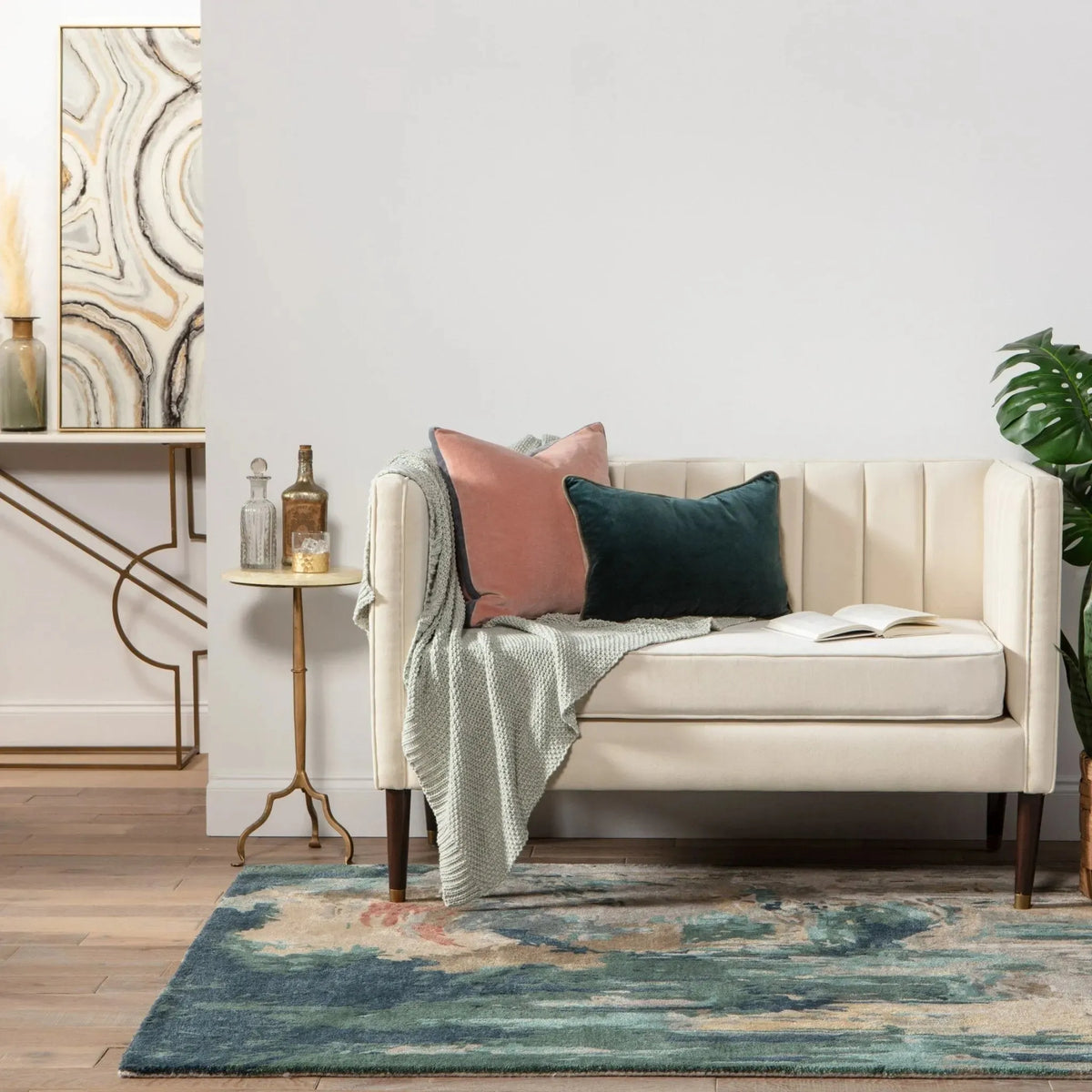 Genesis Ges46 Luella Teal/Gray Rug