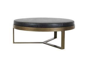 Geneva 34" Round Coffee Table Black - Rug & Home