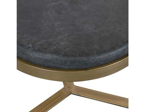 Geneva 34" Round Coffee Table Black - Rug & Home