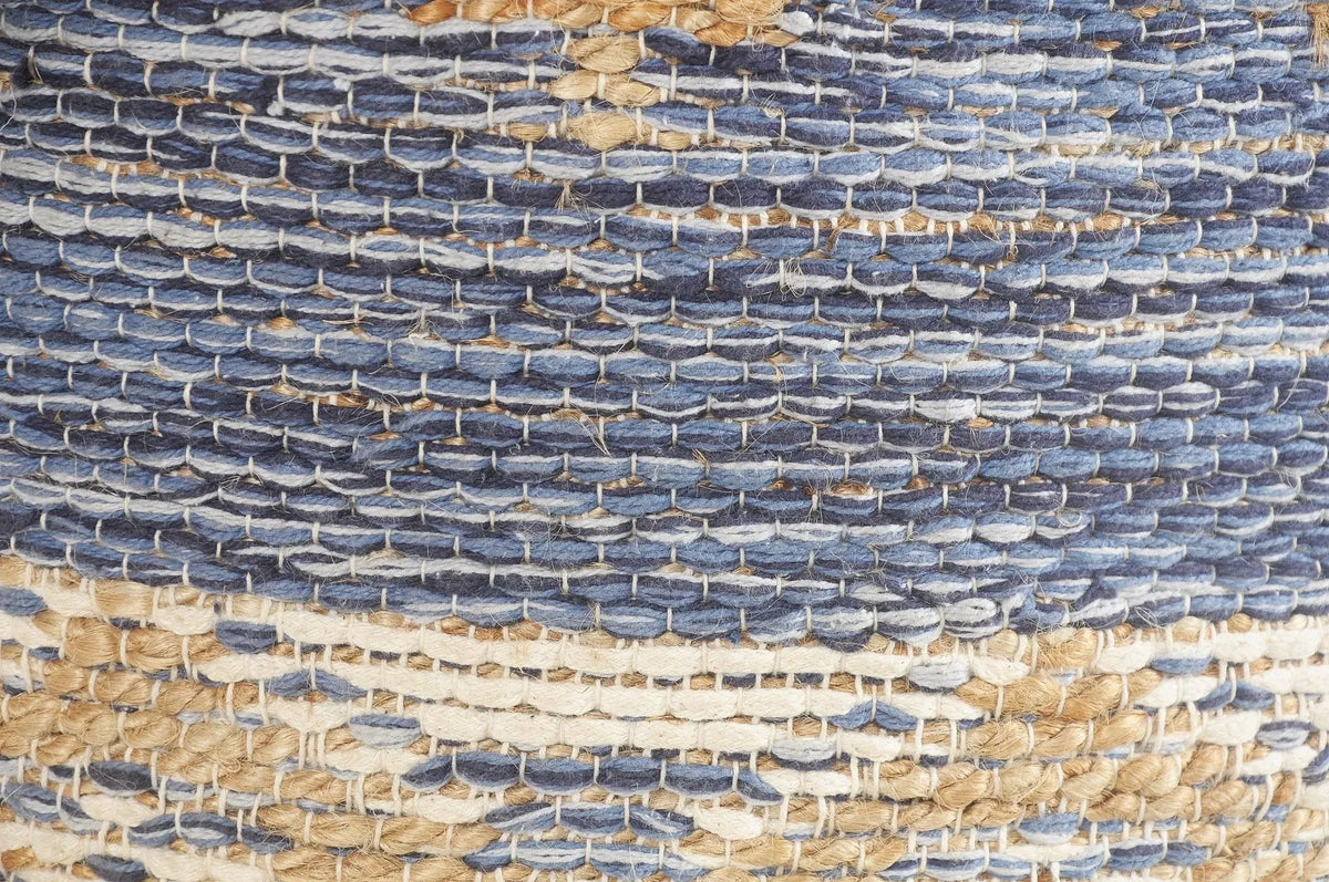 Geometric Natural Jute LR99756 Pouf