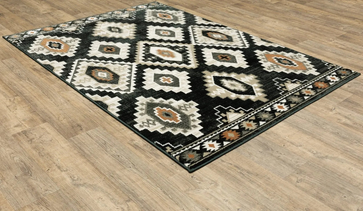 Georgia 605F Charcoal/Ivory Rug