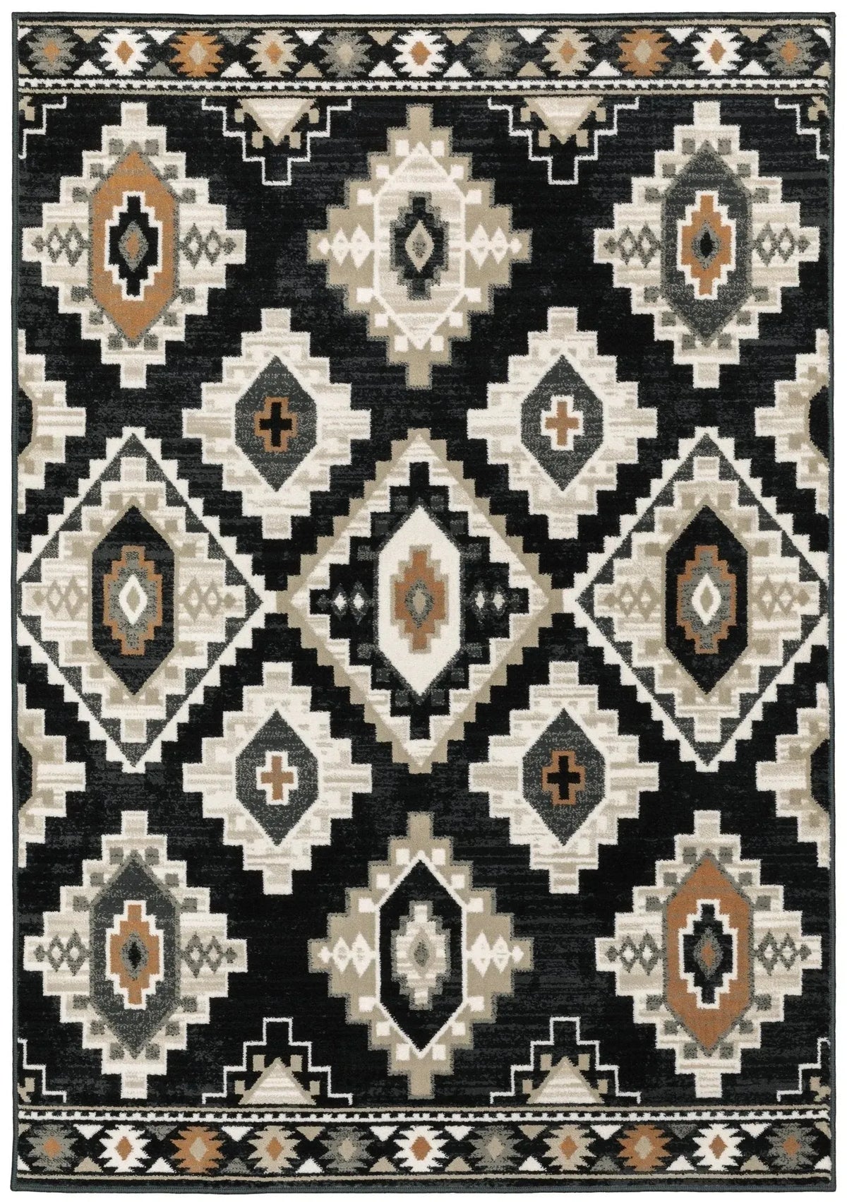 Georgia 605F Charcoal/Ivory Rug