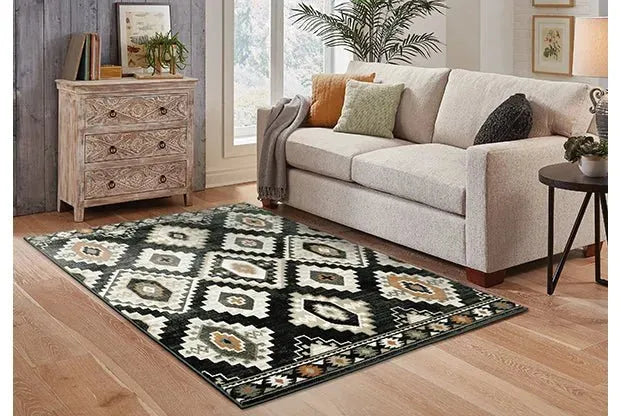 Georgia 605F Charcoal/Ivory Rug