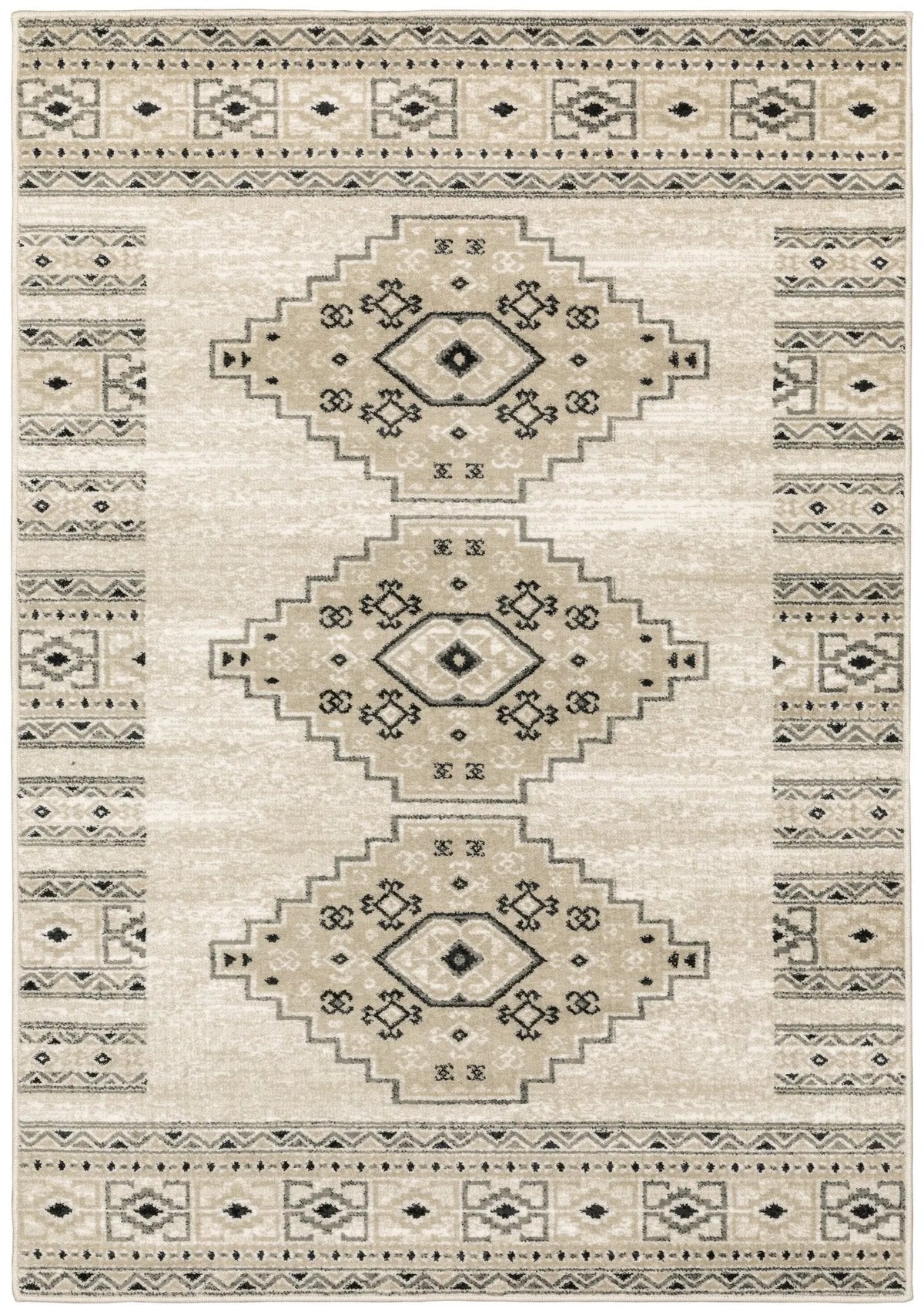 Georgia 643A Ivory/Grey Rug - Rug & Home