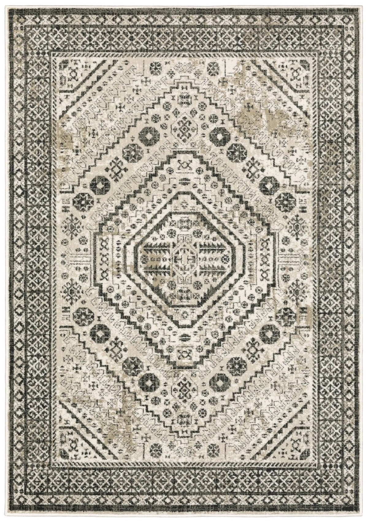 Georgia 659C Ivory/Grey Rug - Rug & Home