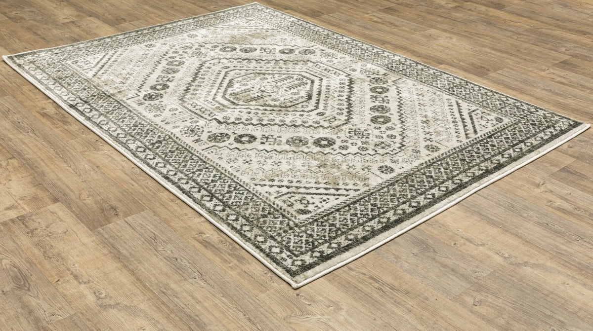 Georgia 659C Ivory/Grey Rug - Rug & Home