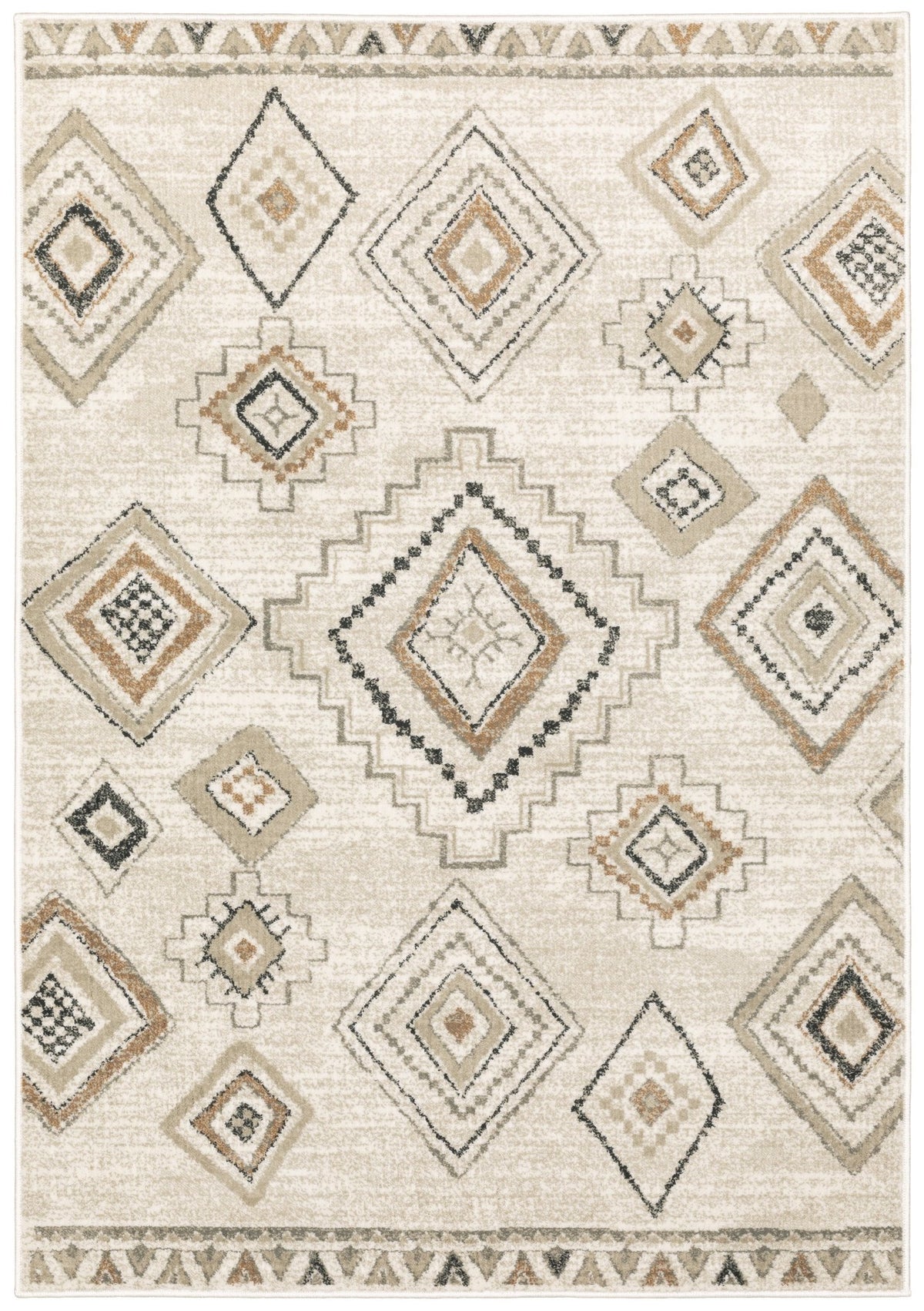 Georgia 660B Ivory/Orange Rug - Rug & Home