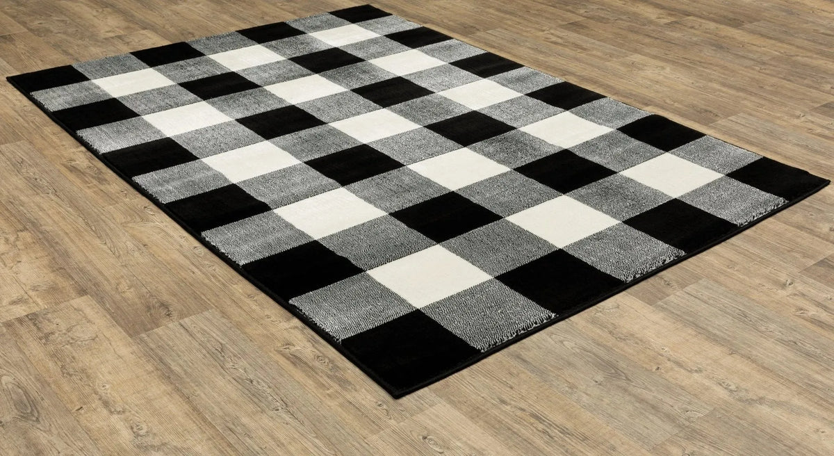 Georgia 678D Black/Ivory Rug