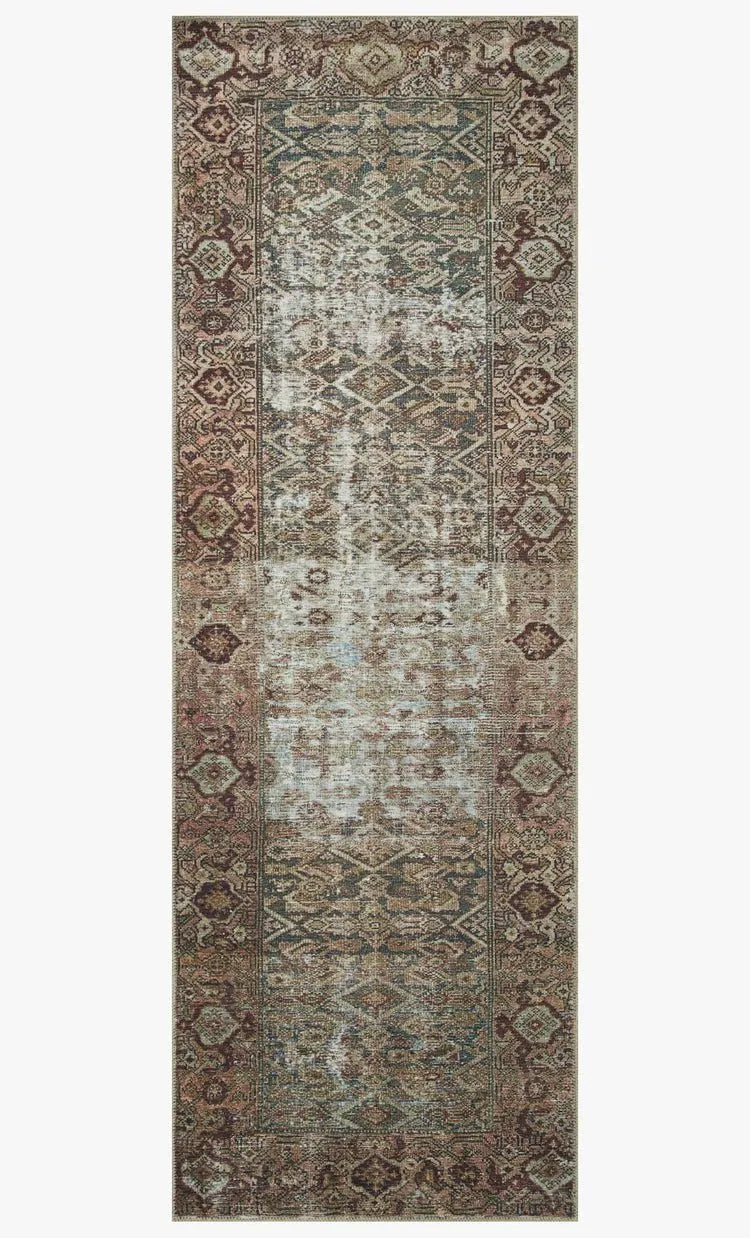 Georgie GER-07 Moss Salmon Area Rug - Amber Lewis x Loloi