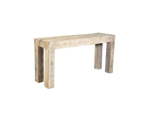 Giza Console Table Bleached White - Rug & Home