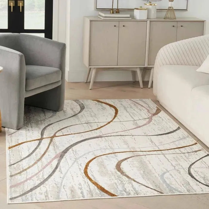 Glitz GLZ01 Ivory/Multi Rug
