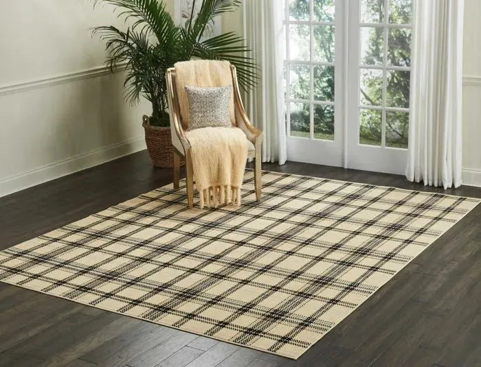 Grafix GRF03 Cream/Black Rug