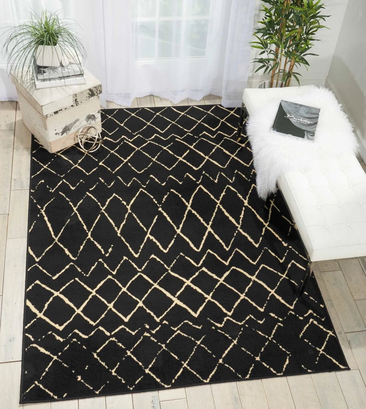 Grafix Grf04 Black Rug - Rug & Home