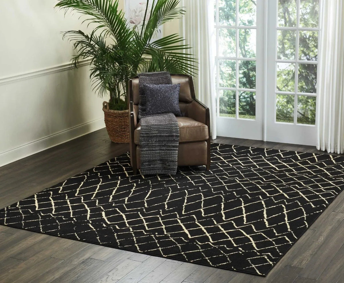 Grafix Grf04 Black Rug - Rug & Home