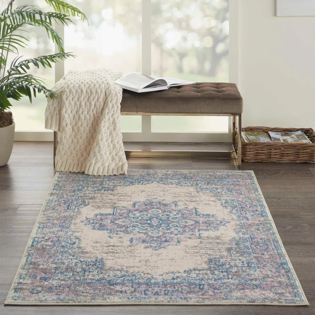 Grafix Grf14 Ivory Pink Rug - Rug & Home