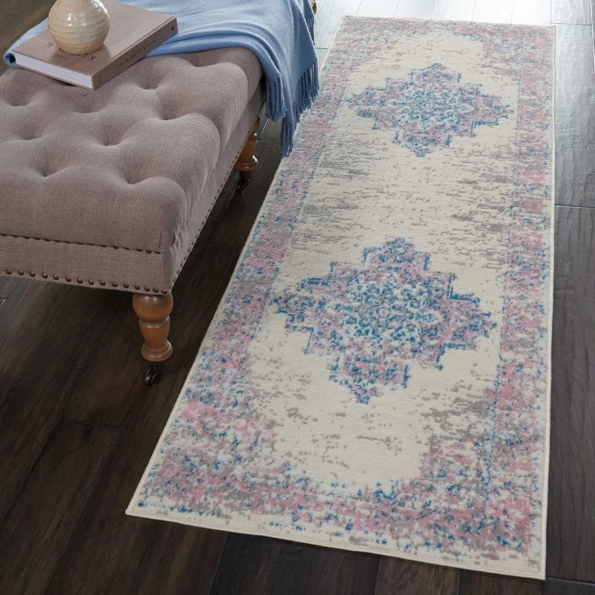 Grafix Grf14 Ivory Pink Rug - Rug & Home