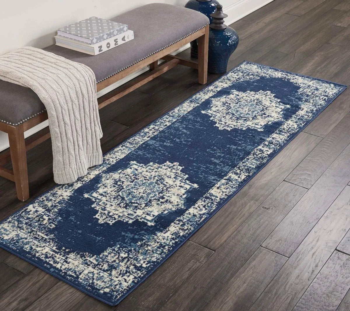 Grafix Grf14 Navy Blue Rug - Rug & Home