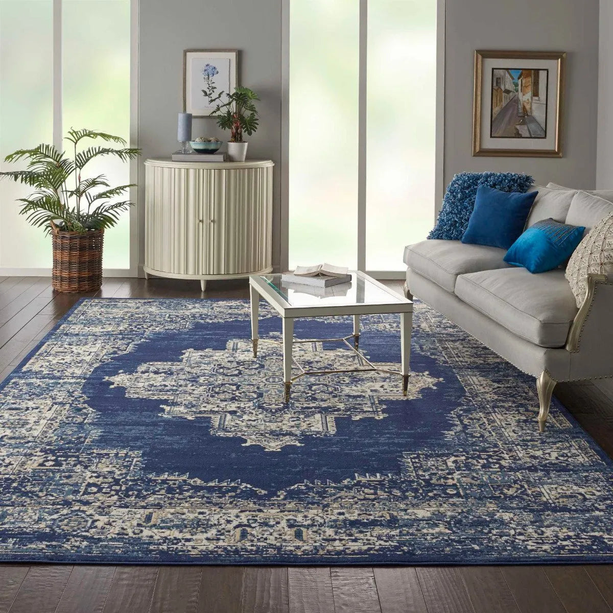 Grafix Grf14 Navy Blue Rug - Rug & Home