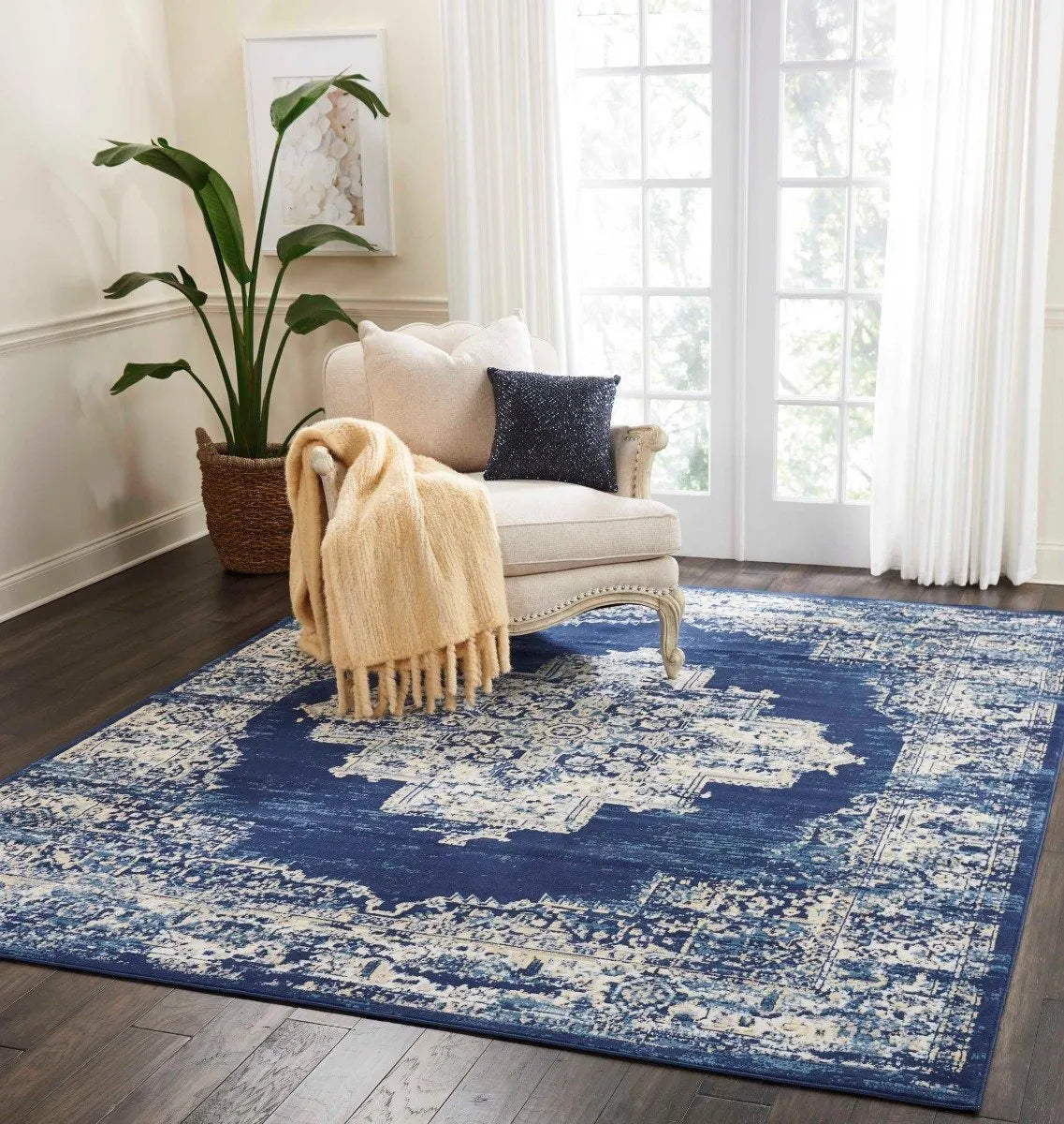 Grafix Grf14 Navy Blue Rug - Rug & Home