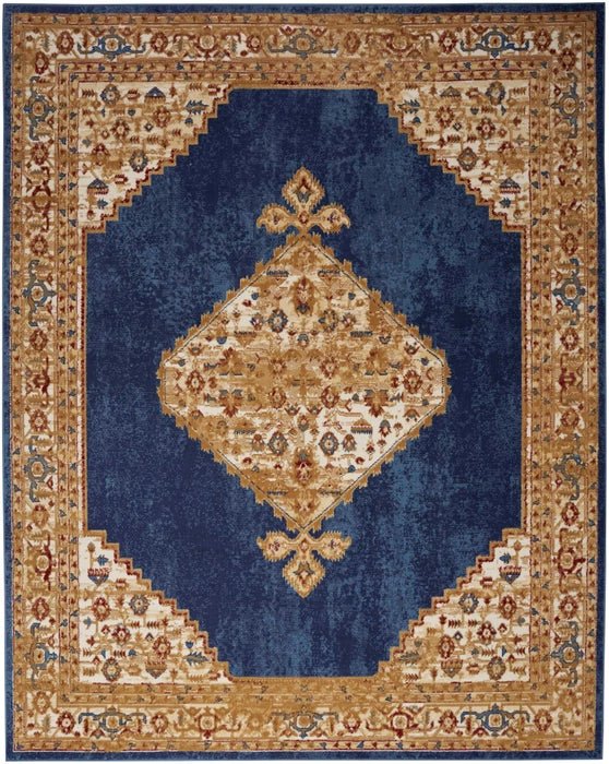 Grafix GRF43 Navy/Gold Area Rug - Rug & Home