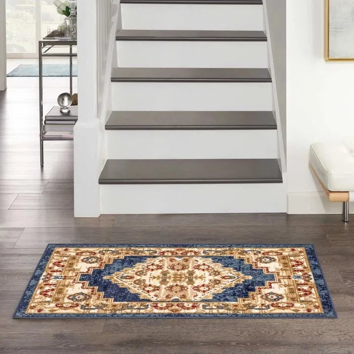 Grafix GRF43 Navy/Gold Area Rug - Rug & Home