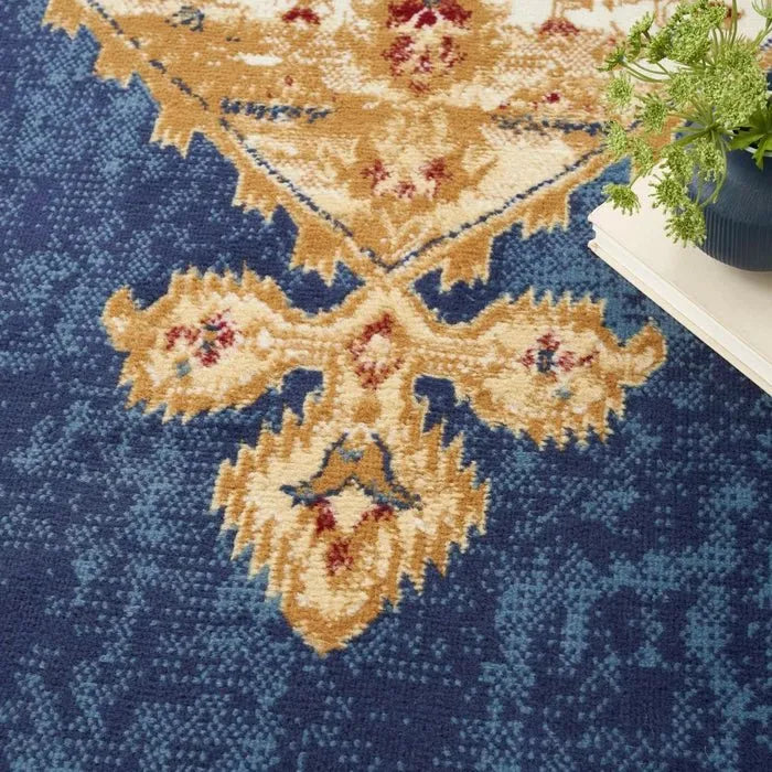 Grafix GRF43 Navy/Gold Area Rug - Rug & Home