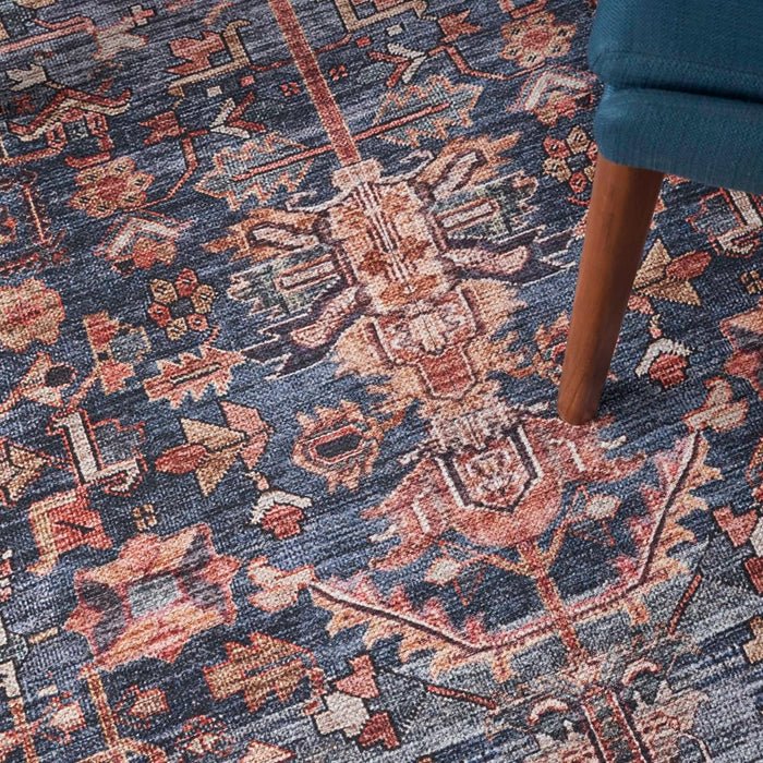 Grand Washables GRW02 Navy/Brick Rug - Rug & Home