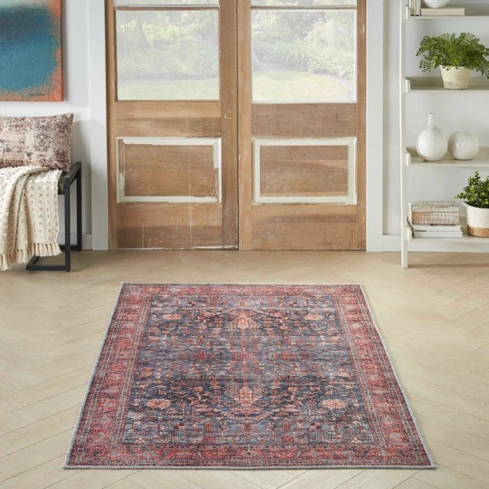 Grand Washables GRW02 Navy/Brick Rug - Rug & Home