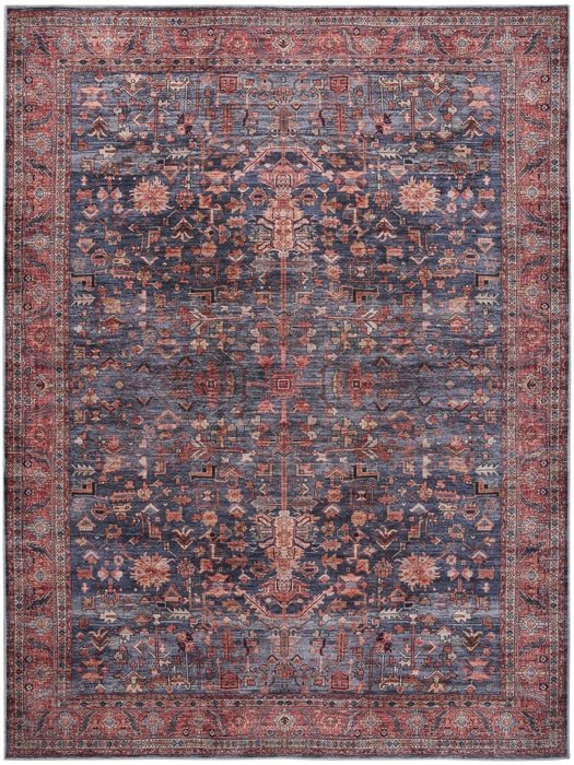 Grand Washables GRW02 Navy/Brick Rug - Rug & Home