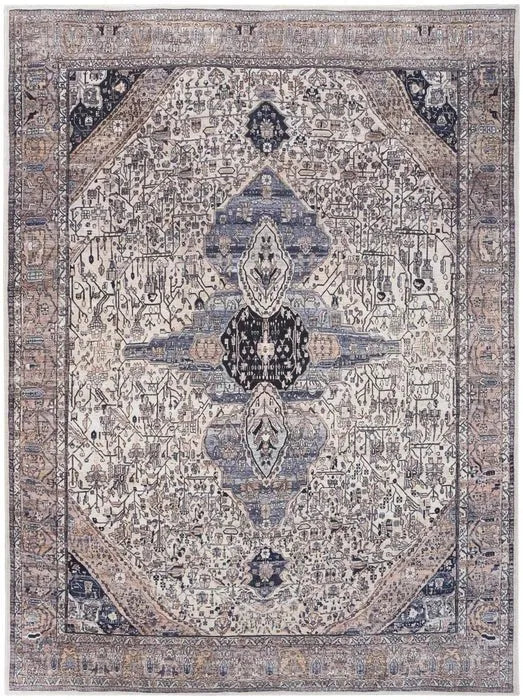 Grand Washables GRW05 Ivory/Blue Rug - Rug & Home