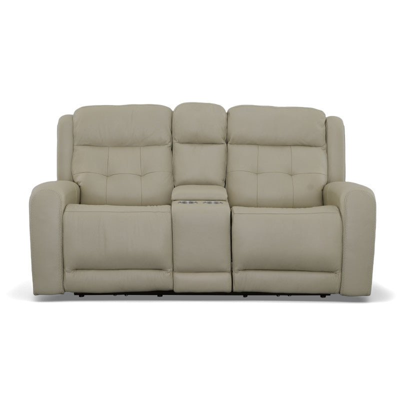Grant Power Reclining Loveseat with Console and Power Headrests - Rug & Home