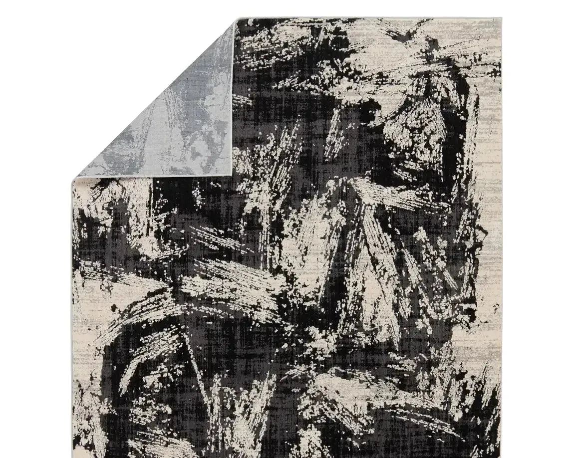 Graphite GRA02 Black/Cream Rug