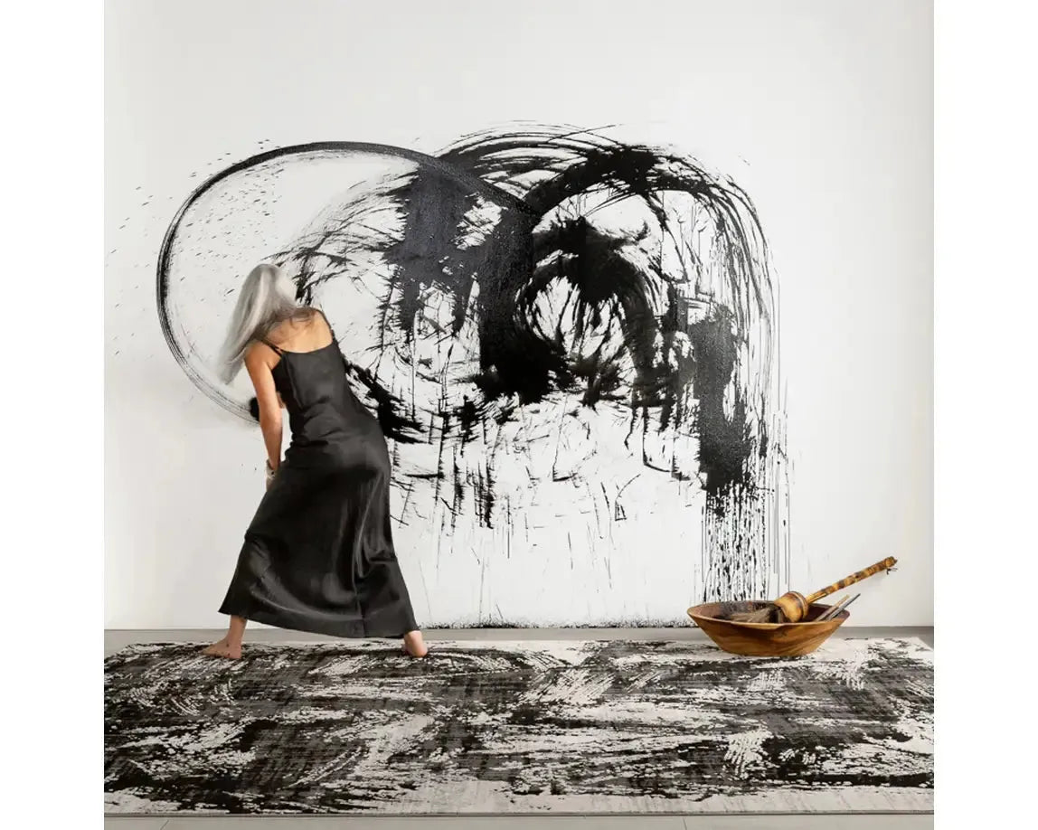 Graphite GRA02 Black/Cream Rug