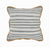 Gray and White Striped Jute Bordered LR099444 Throw Pillow - Rug & Home