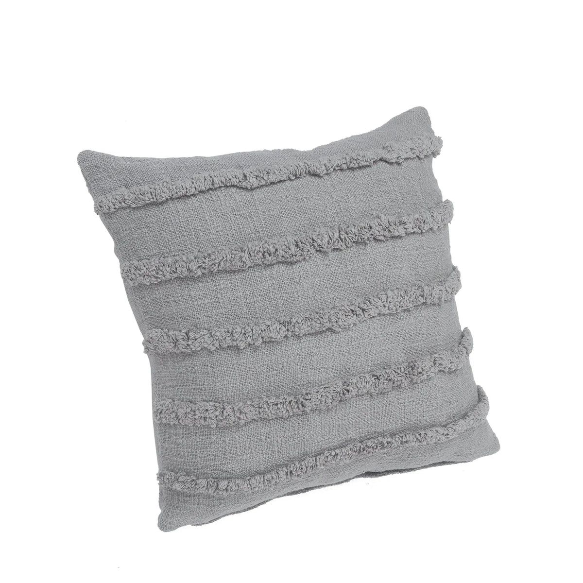 Gray Overtufted Solid LR07511 Throw Pillow