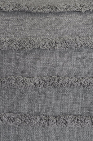 Gray Overtufted Solid LR07511 Throw Pillow - Rug & Home
