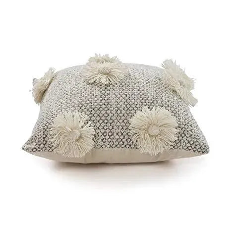 Gray Tassel LR07341 Throw Pillow