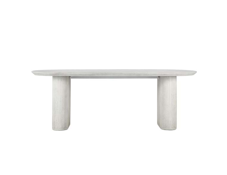 Grayson 87" Outdoor Oval Dining Table White - Rug & Home
