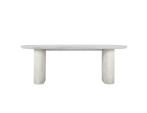 Grayson 87" Outdoor Oval Dining Table White - Rug & Home