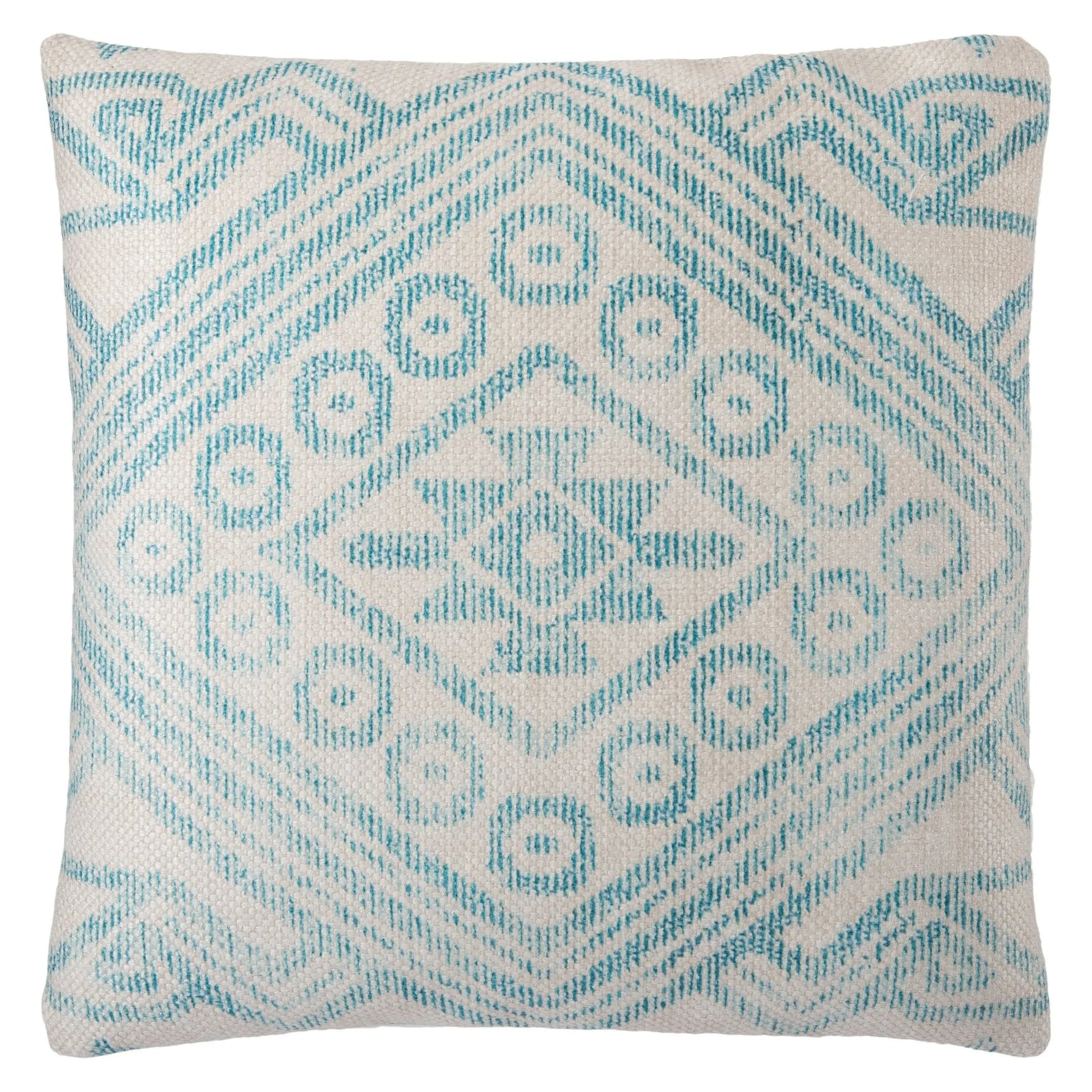 Groove By Nikki Chu Grn04 Malae Turquoise/Cream Pillow - Rug & Home