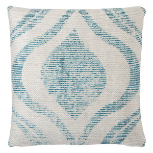 Groove By Nikki Chu Grn07 Cymbal Teal/Cream Pillow - Rug & Home