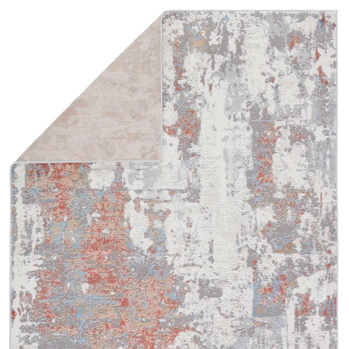 Grotto GRO01 Grey/Red Rug - Rug & Home