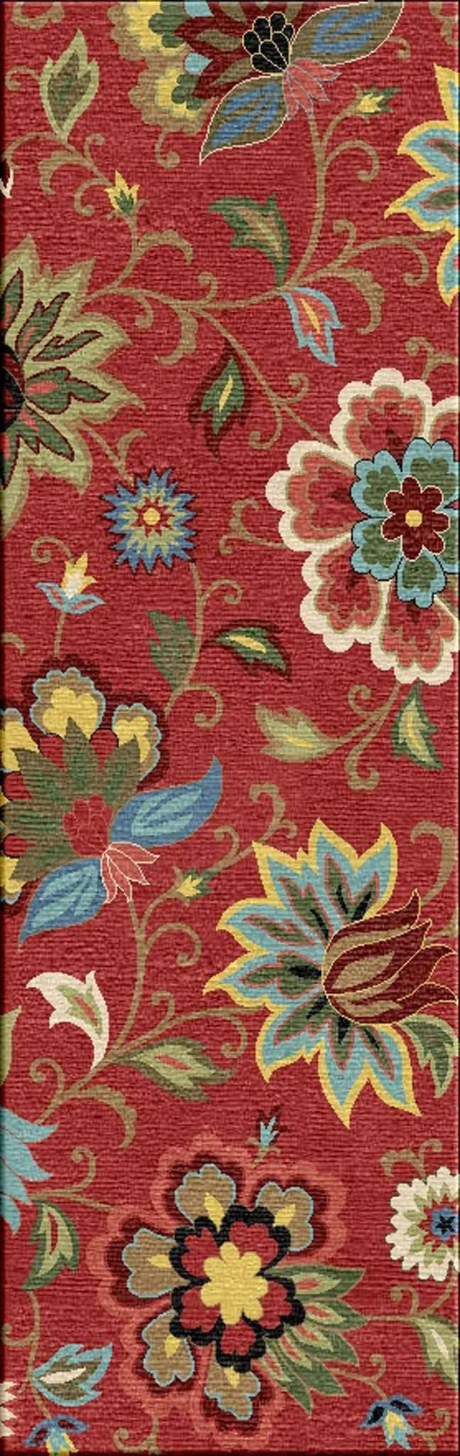 Hacienda HAC11 Zamora Velvet Red Rug - Rug & Home