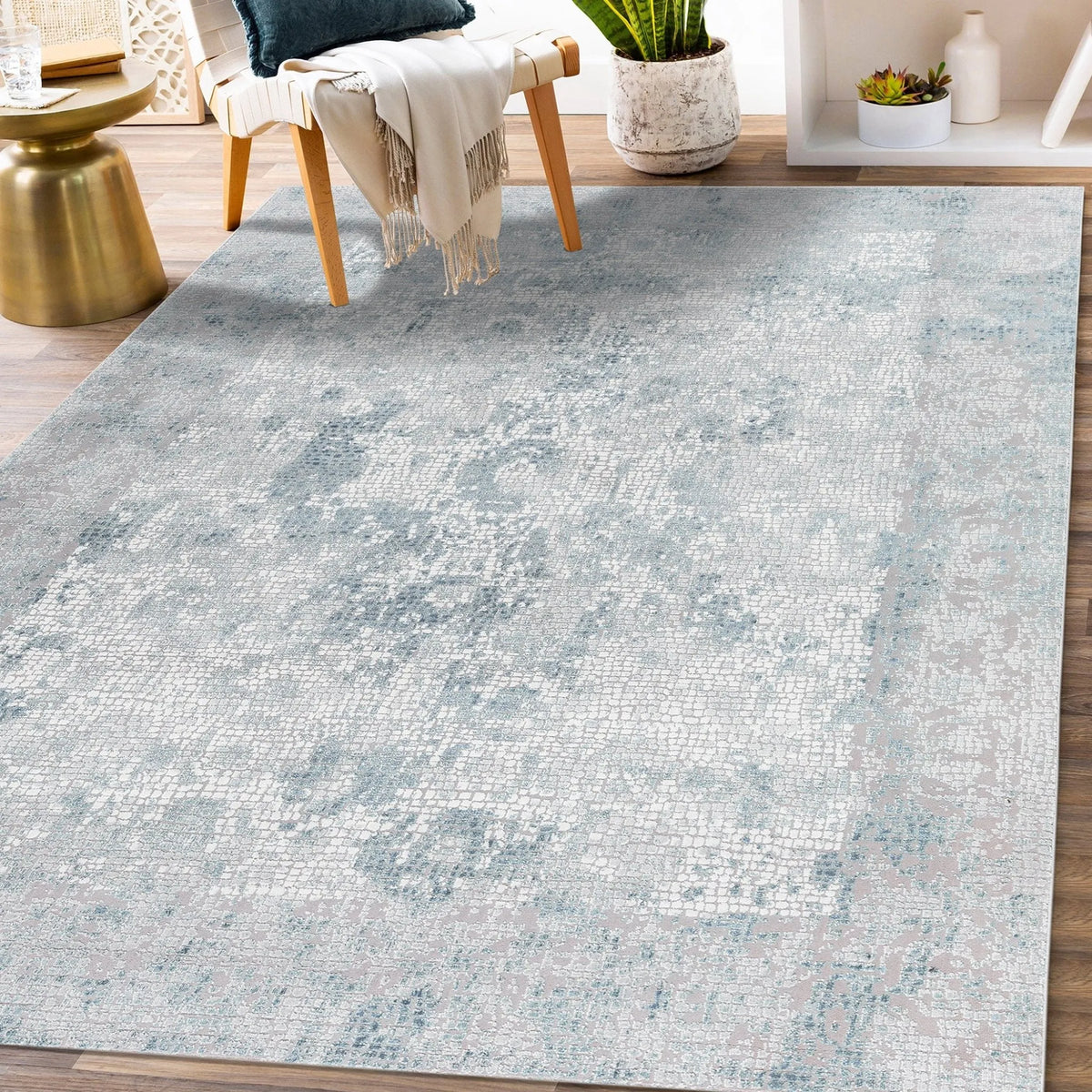 Hamilton HAM-4 Grey/Blue Rug