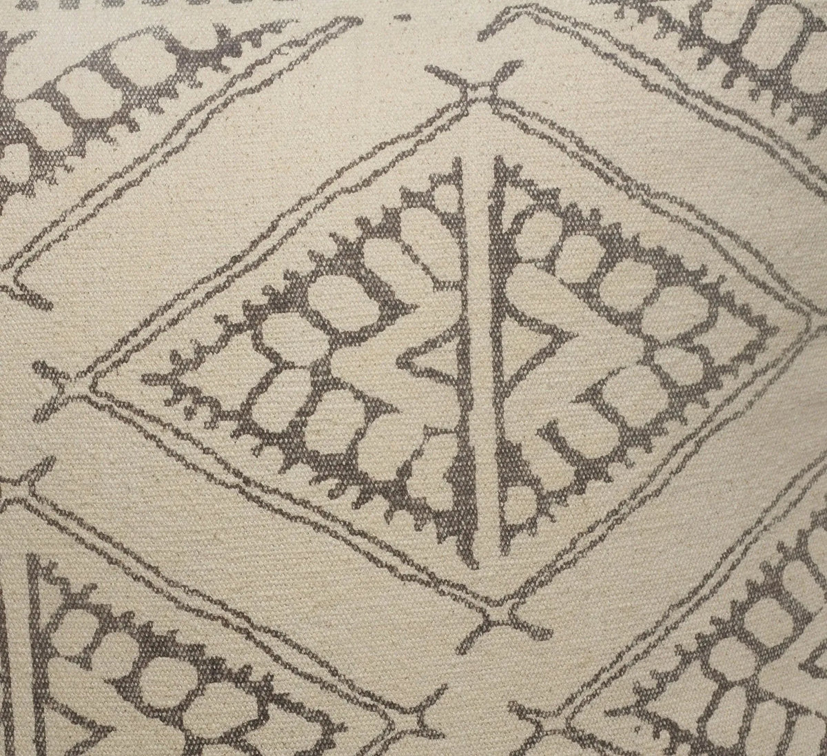 Handmade Lr99770 Beige/Gray Pouf