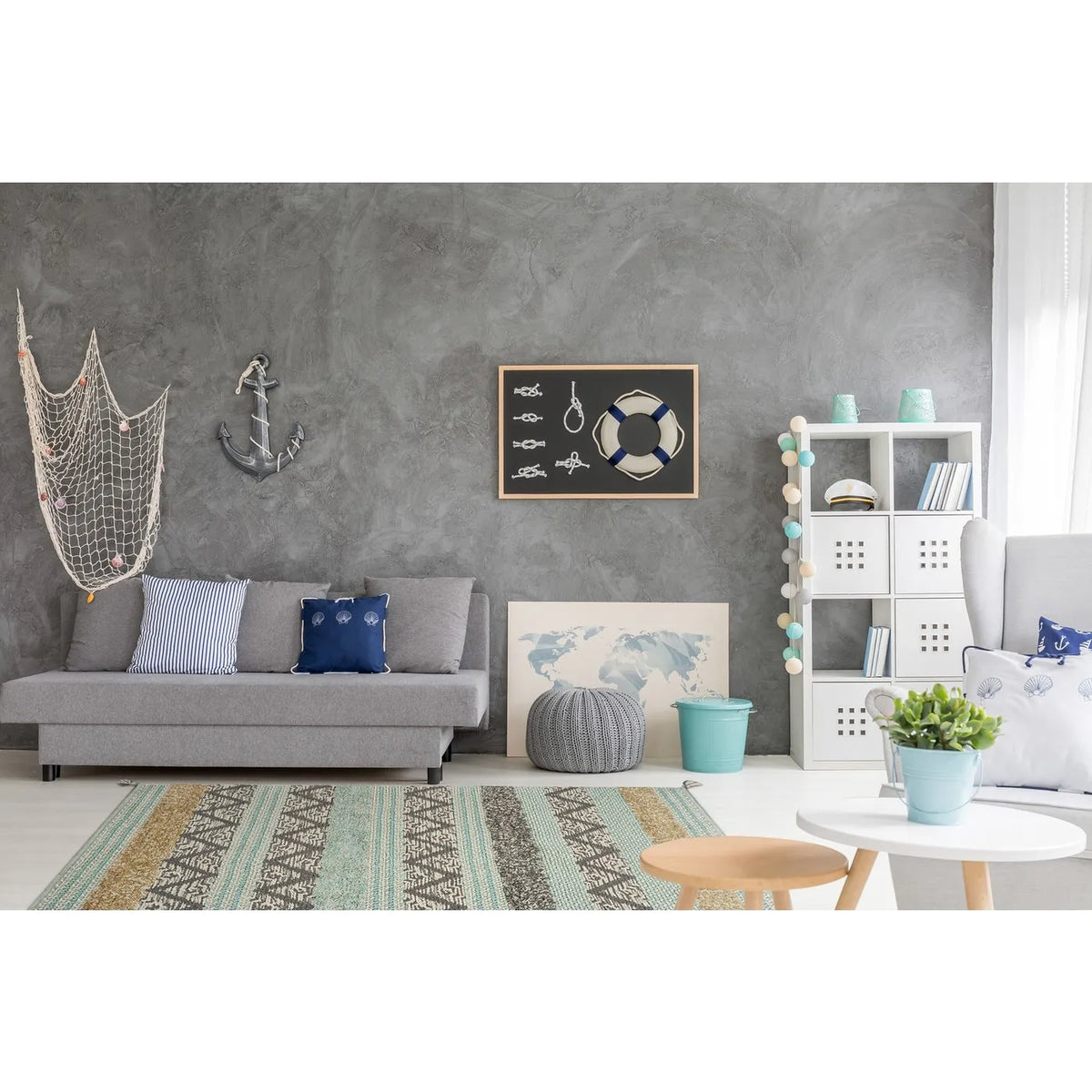 Hang Ten Malibu 853 Hermosa Beach Turquoise Rug - Rug & Home