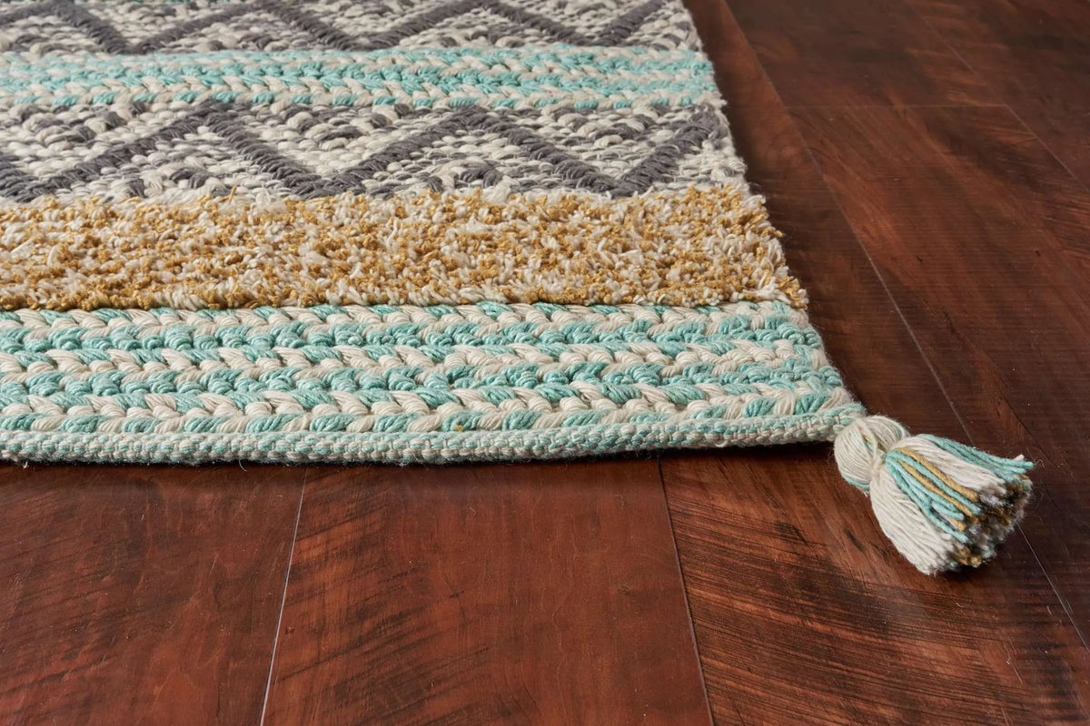 Hang Ten Malibu 853 Hermosa Beach Turquoise Rug - Rug & Home