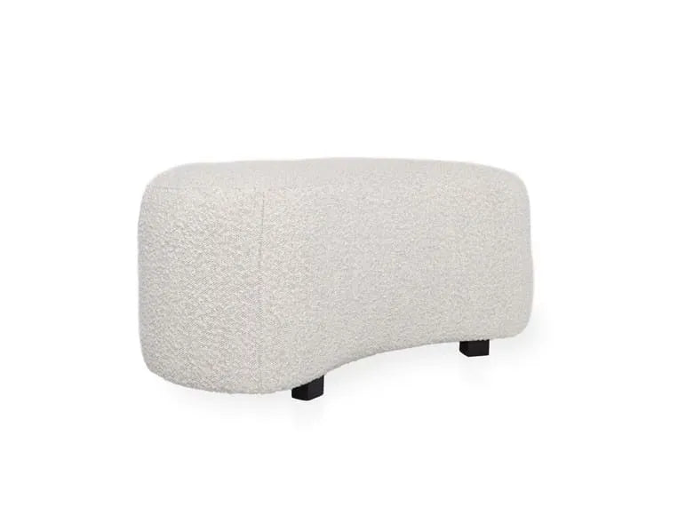 Hannah Ottoman Beige Boucle - Rug & Home