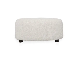 Hannah Ottoman Beige Boucle - Rug & Home