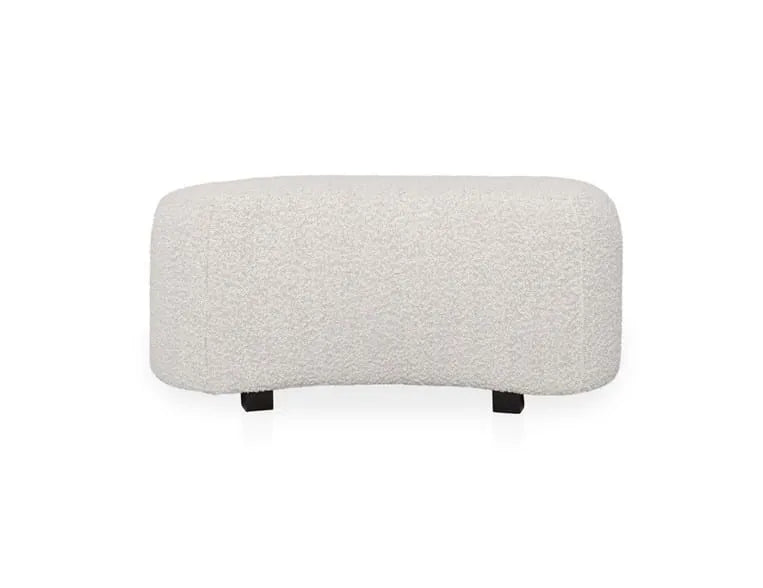 Hannah Ottoman Beige Boucle - Rug & Home